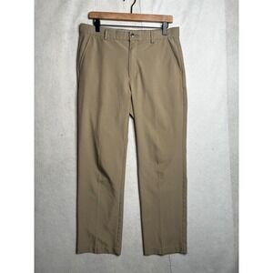 Greg Norman Mens Golf Pants Tan Khaki Stretch Performance Trousers 34x29